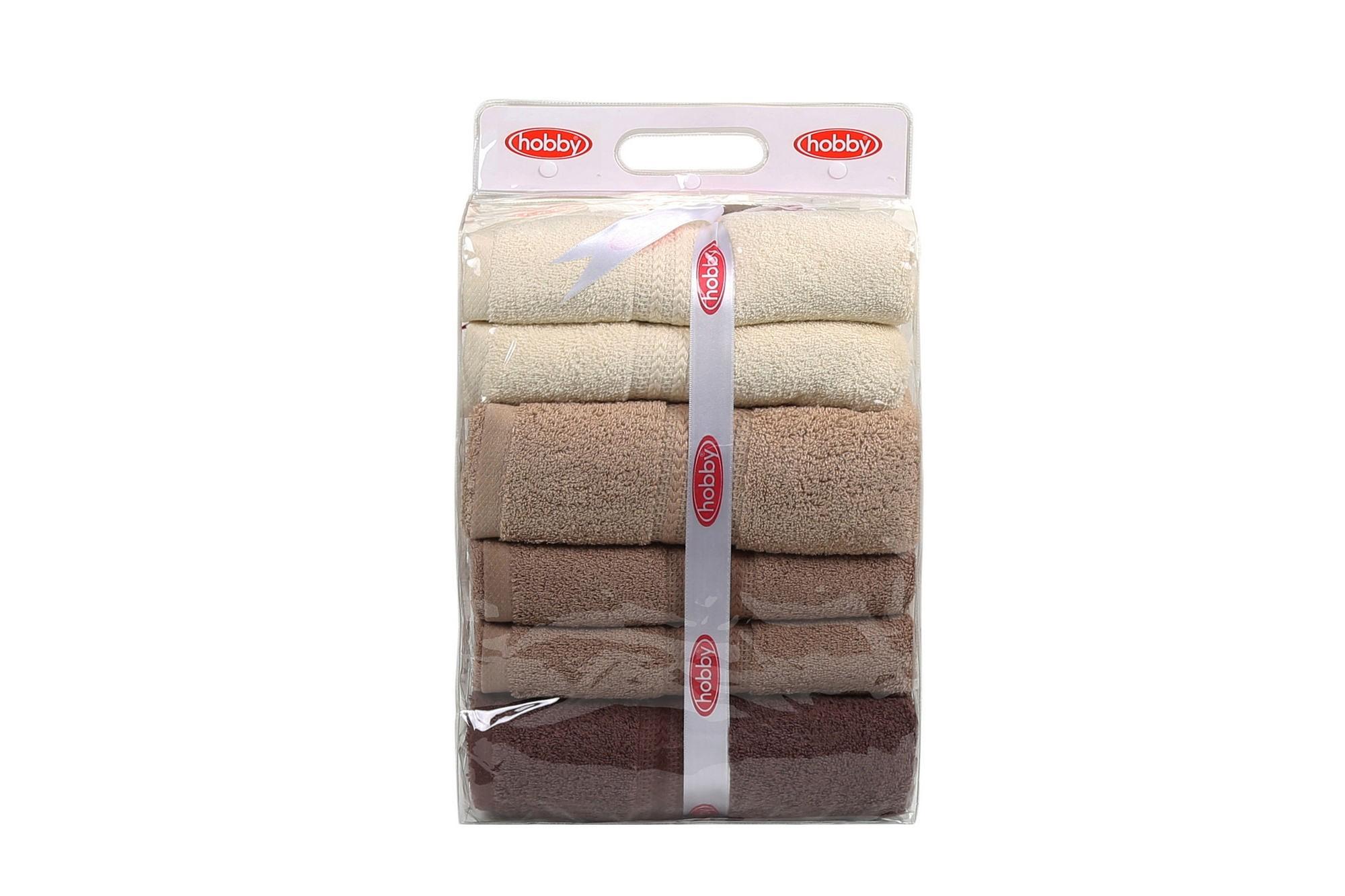4x Rainbow Bath Towels Cotton Brown 4
