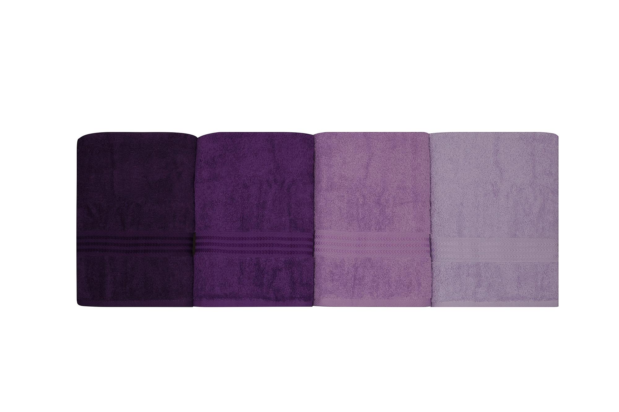 4x Rainbow Bath Towels Cotton Purple 2