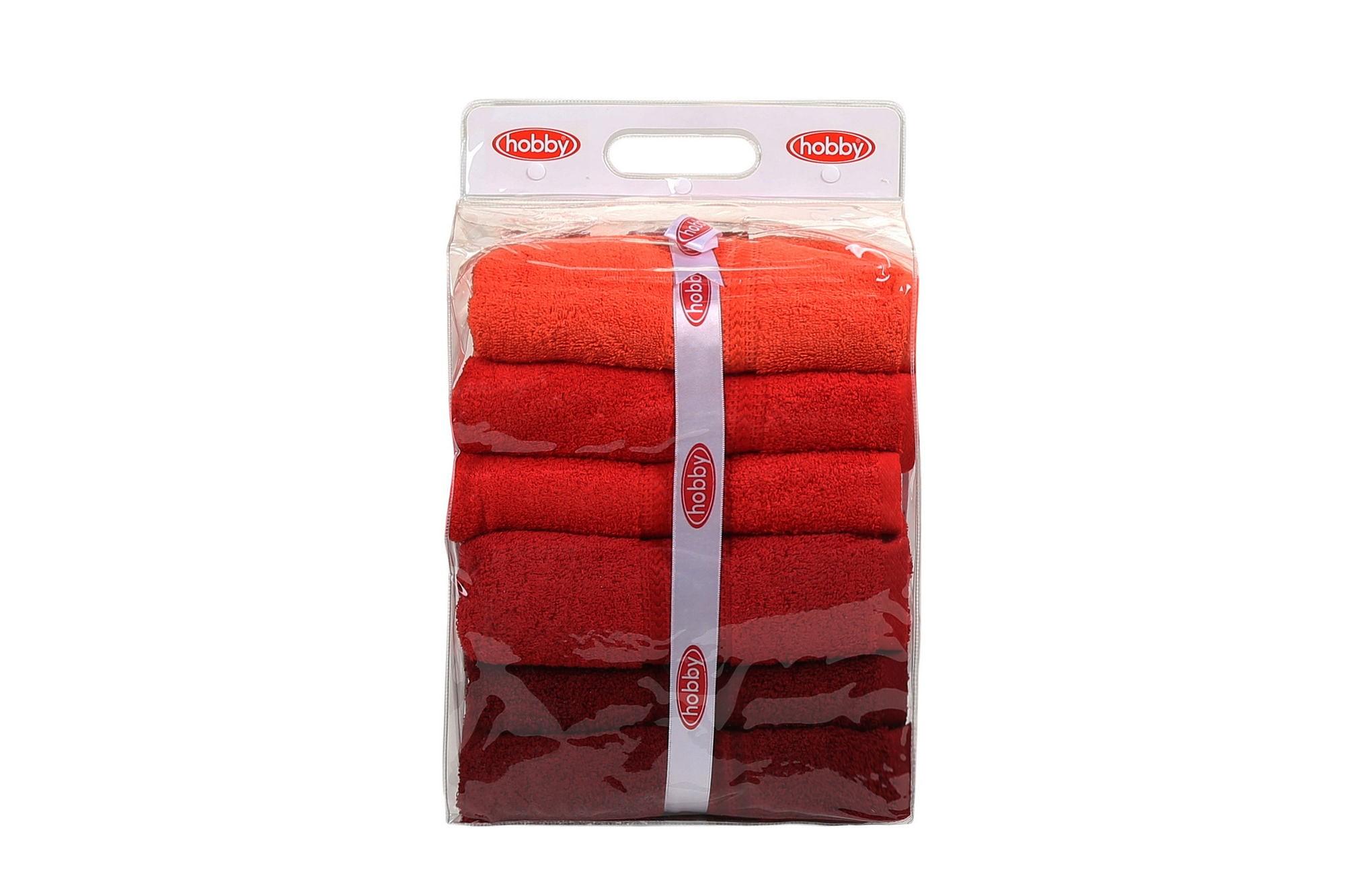 4x Rainbow Bath Towels Cotton Red 4