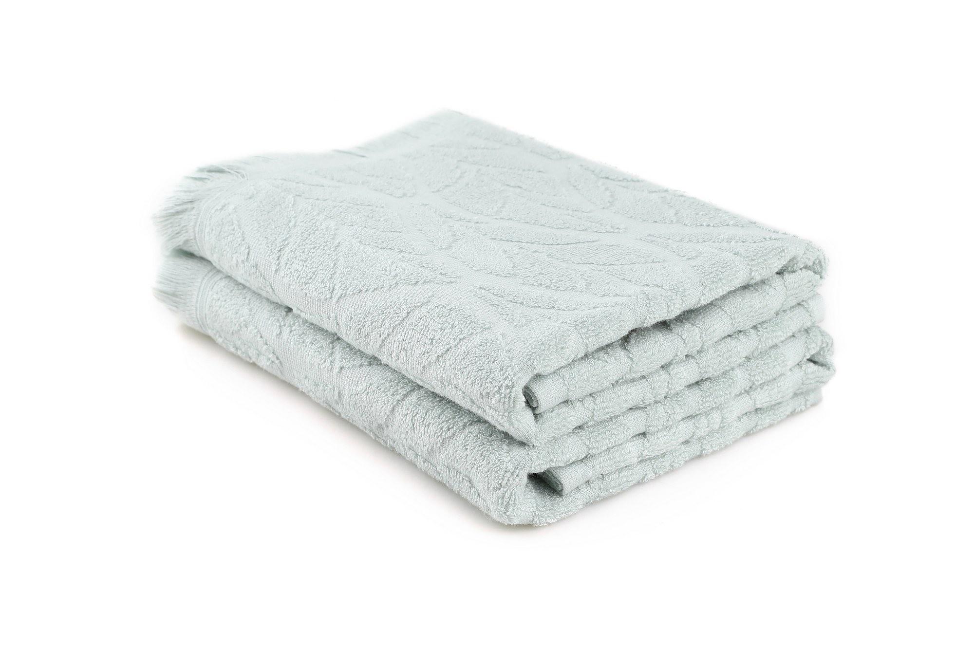 Leaf Bath Towels Cotton Mint 0