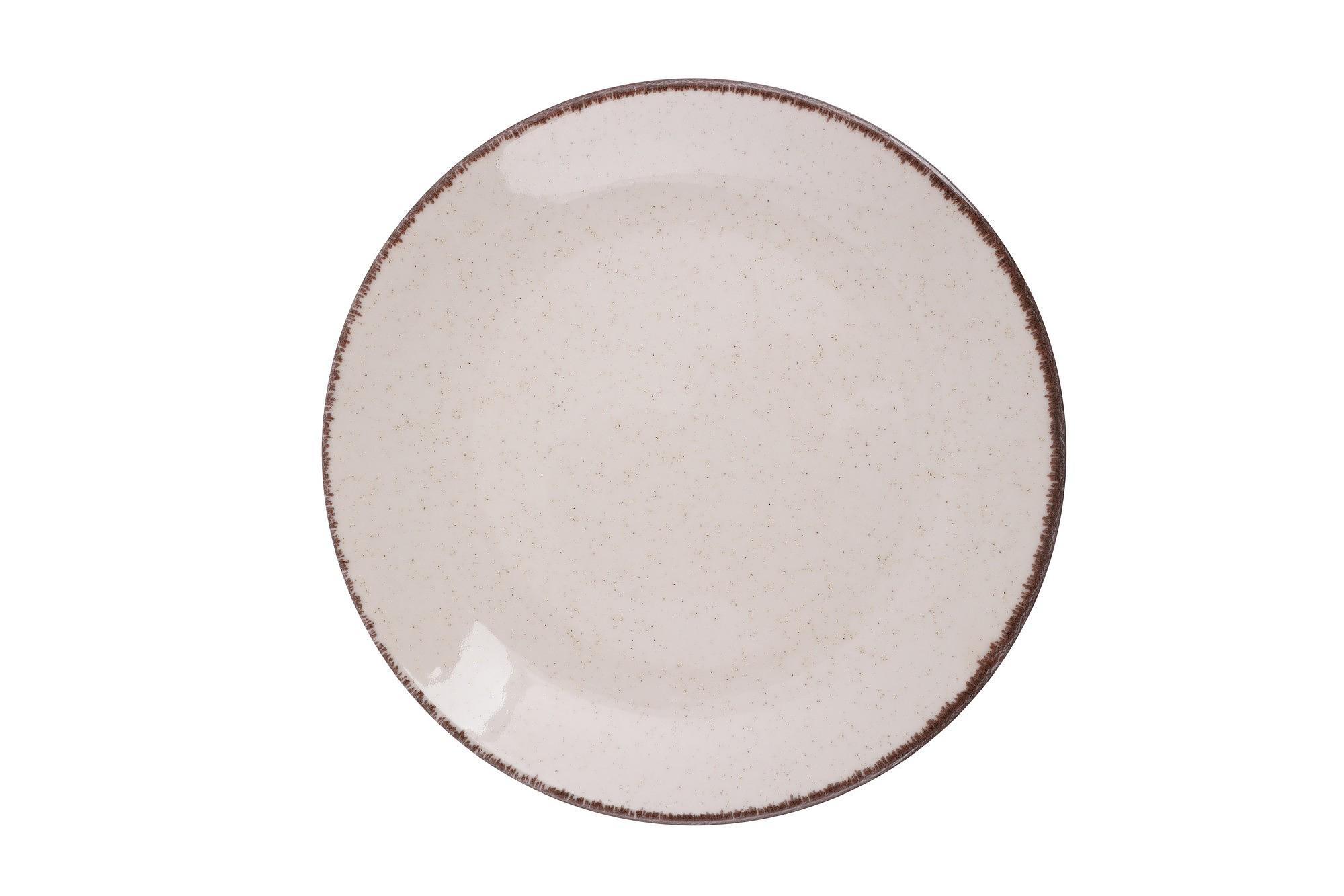 Plate set 18-piece Porcelain Cinnamon brown 5