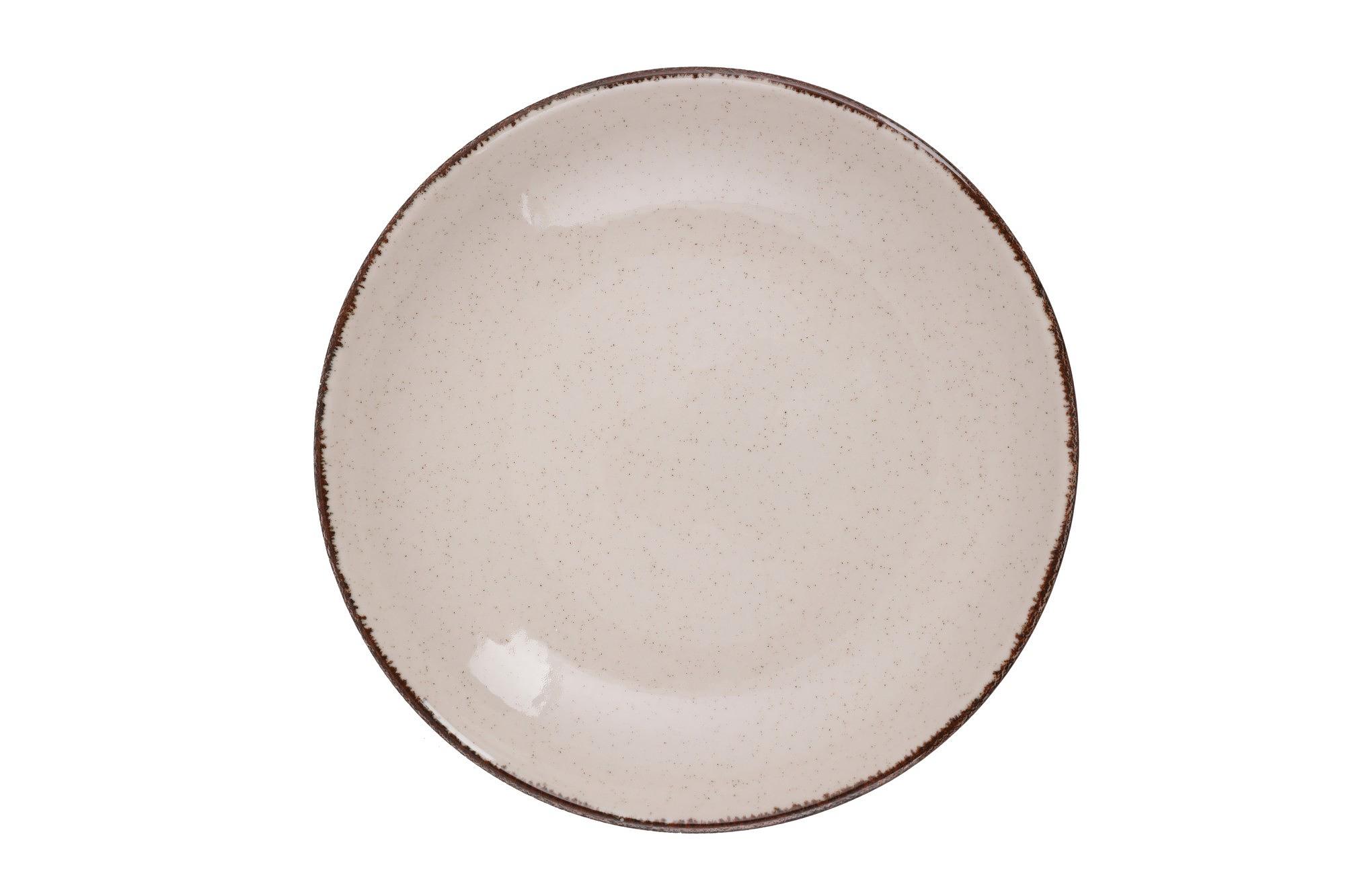 Plate set 18-piece Porcelain Cinnamon brown 6