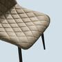 2x Chair Microfiber Used Look Beige 3