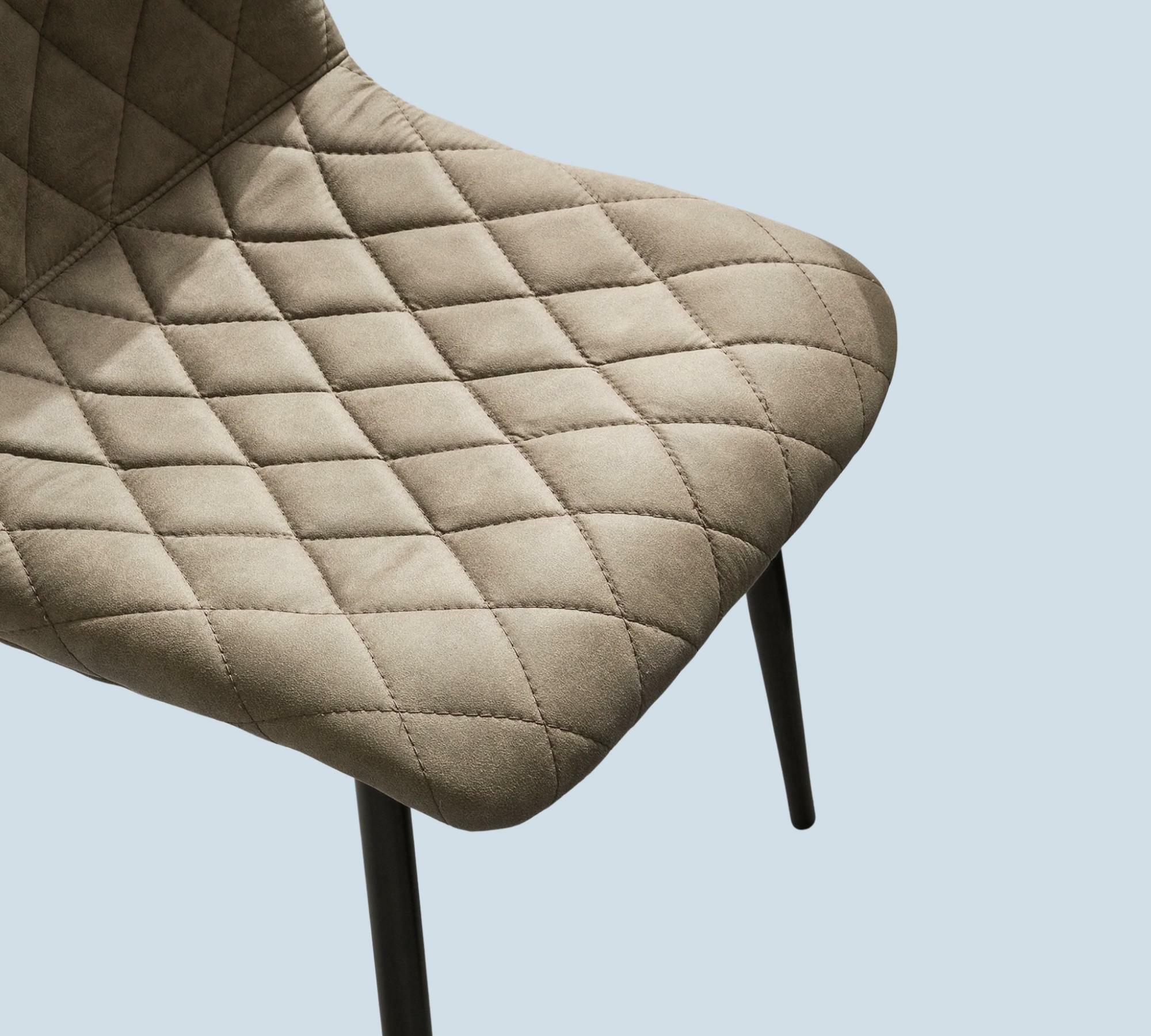 2x Chair Microfiber Used Look Beige 3