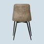 2x Chair Microfiber Used Look Beige 7