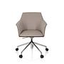 AREZZO Office chair Swivel with castors Faux leather Beige/Brown 0