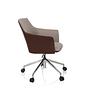 AREZZO Office chair Swivel with castors Faux leather Beige/Brown 5