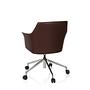 AREZZO Bürostuhl Drehbar mit Rollen Kunstleder Beige/Braun 8