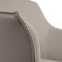 AREZZO Swivel office chair with castors Faux leather Beige/Taupe 1