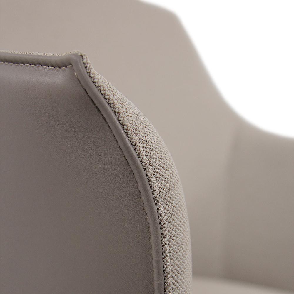 AREZZO Swivel office chair with castors Faux leather Beige/Taupe 1