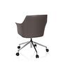 AREZZO Swivel office chair with castors Faux leather Beige/Taupe 8