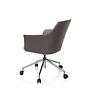 AREZZO Swivel office chair with castors Faux leather Beige/Taupe 9