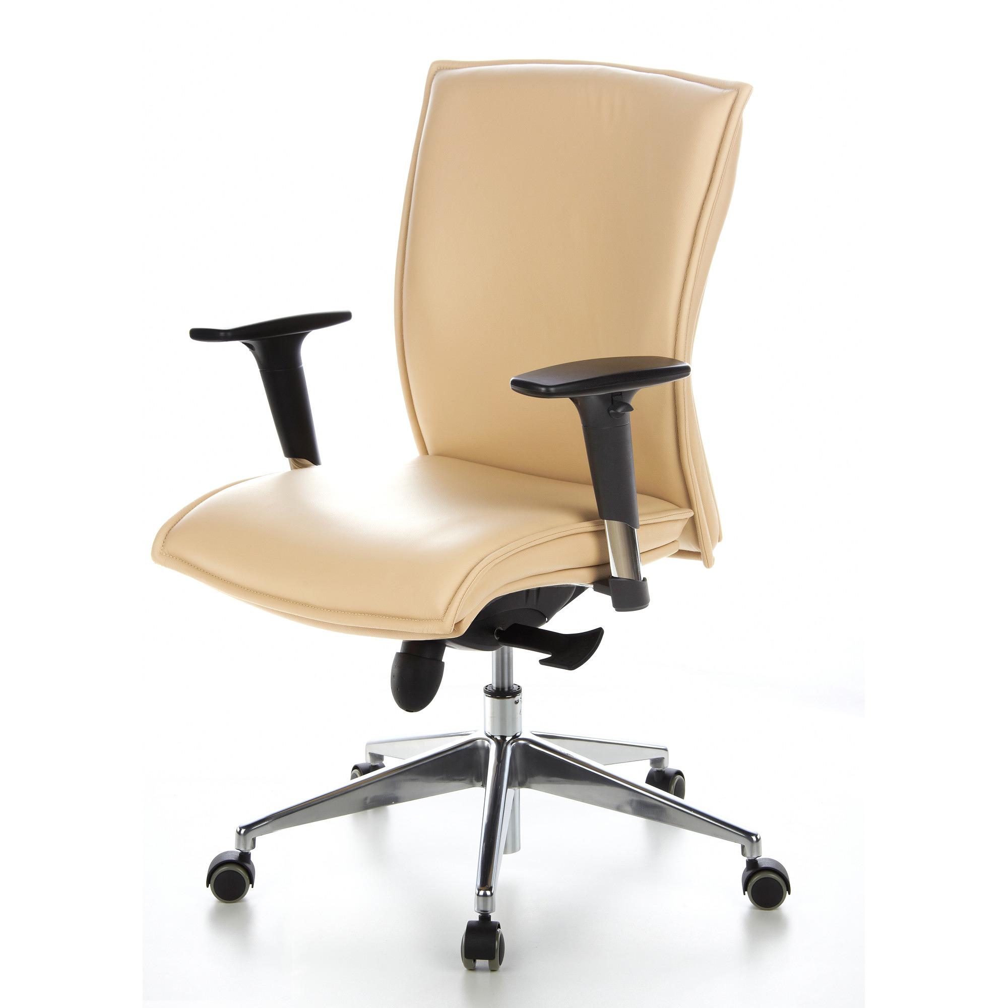 MURANO 10 Office chair with casters Leather Beige 9