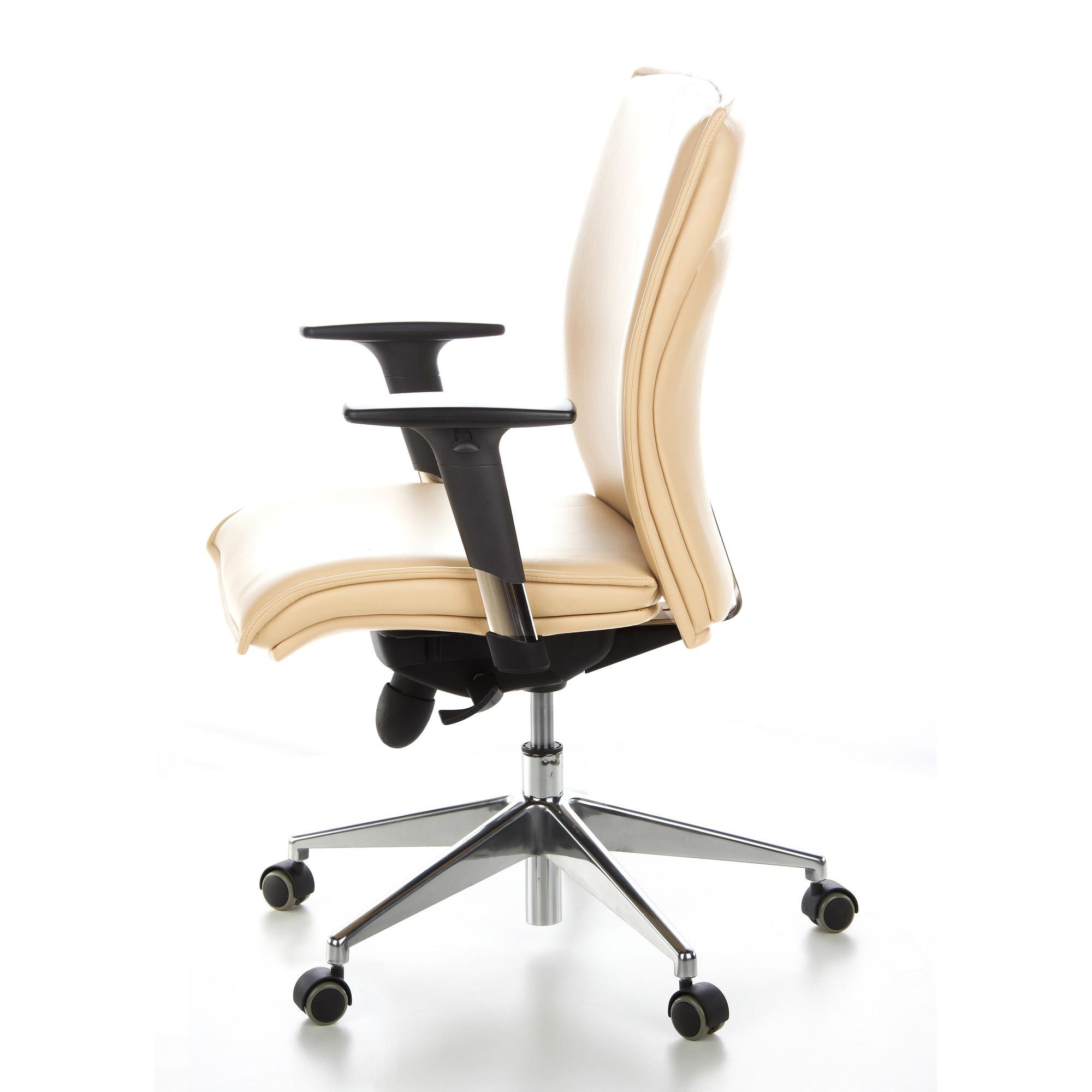 MURANO 10 Office chair with casters Leather Beige 8