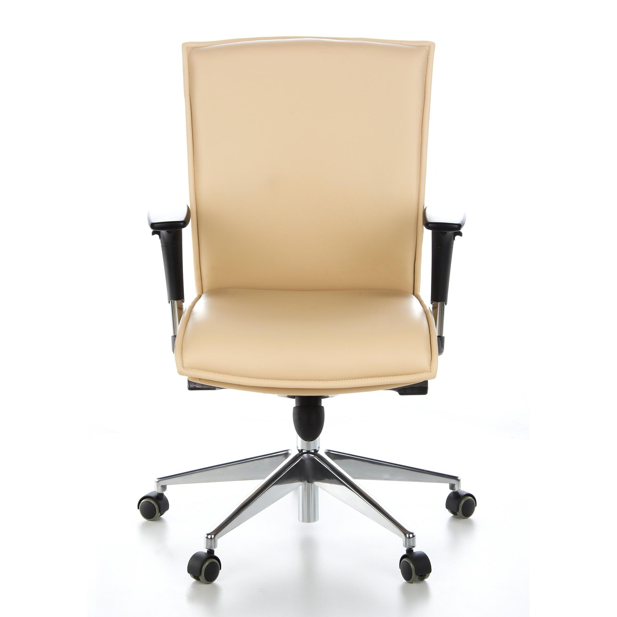 MURANO 10 Office chair with casters Leather Beige 0