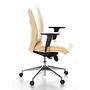 MURANO 10 Office chair with casters Leather Beige 2