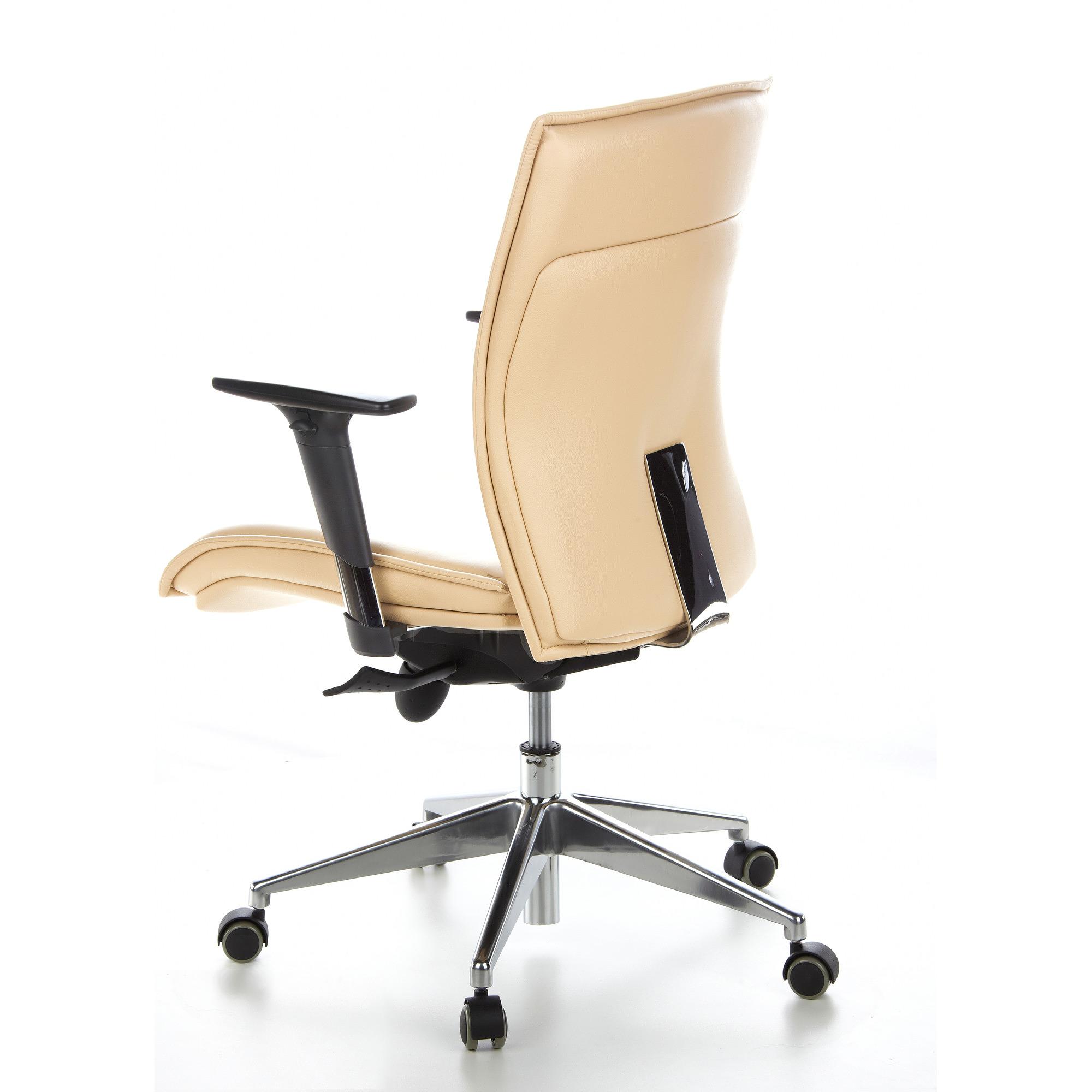 MURANO 10 Office chair with casters Leather Beige 7