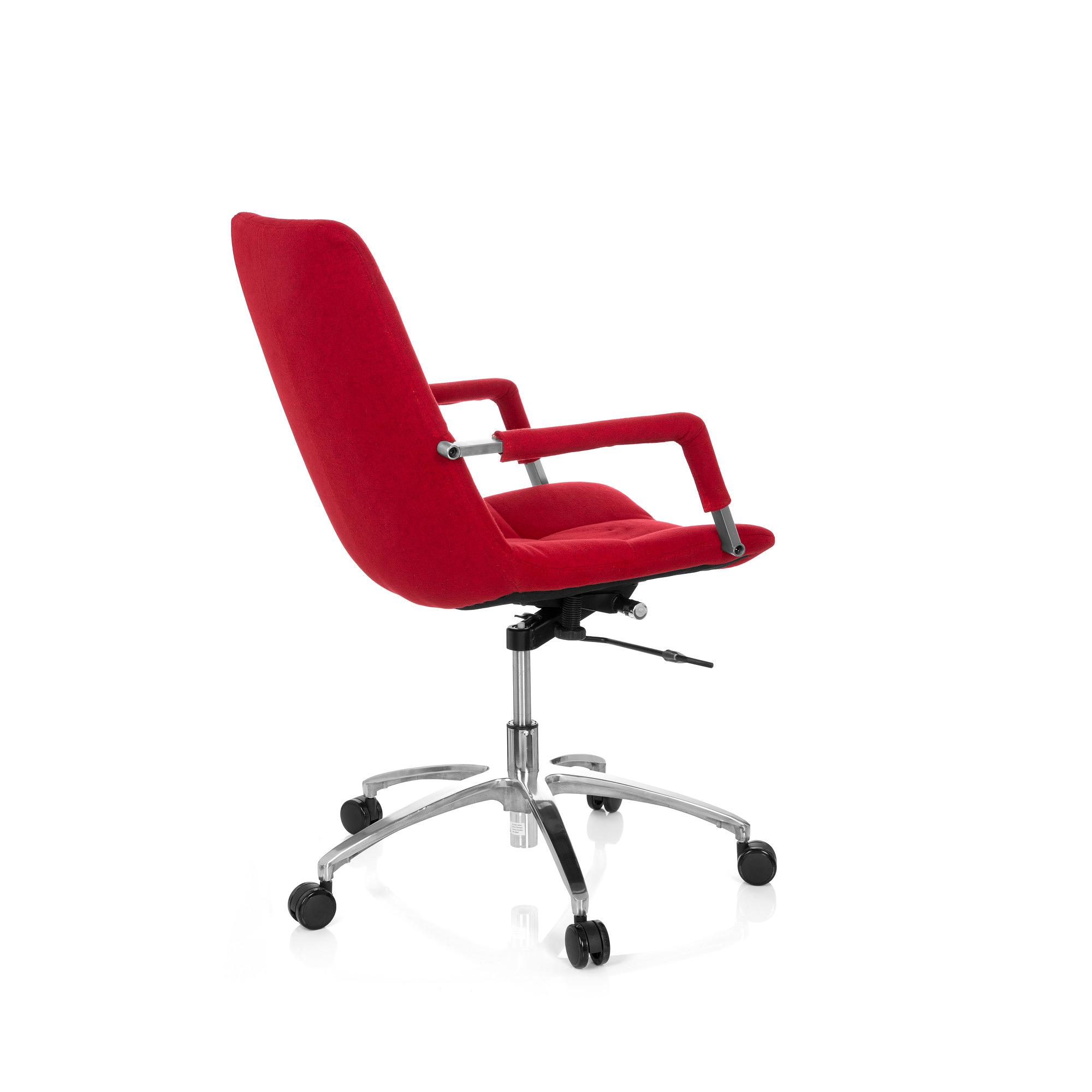 SARANTO Office chair with casters Fabric Red 5