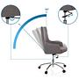 SHAKE 100 Sedia da ufficio con rotelle Girevole Tessuto Grigio scuro 1