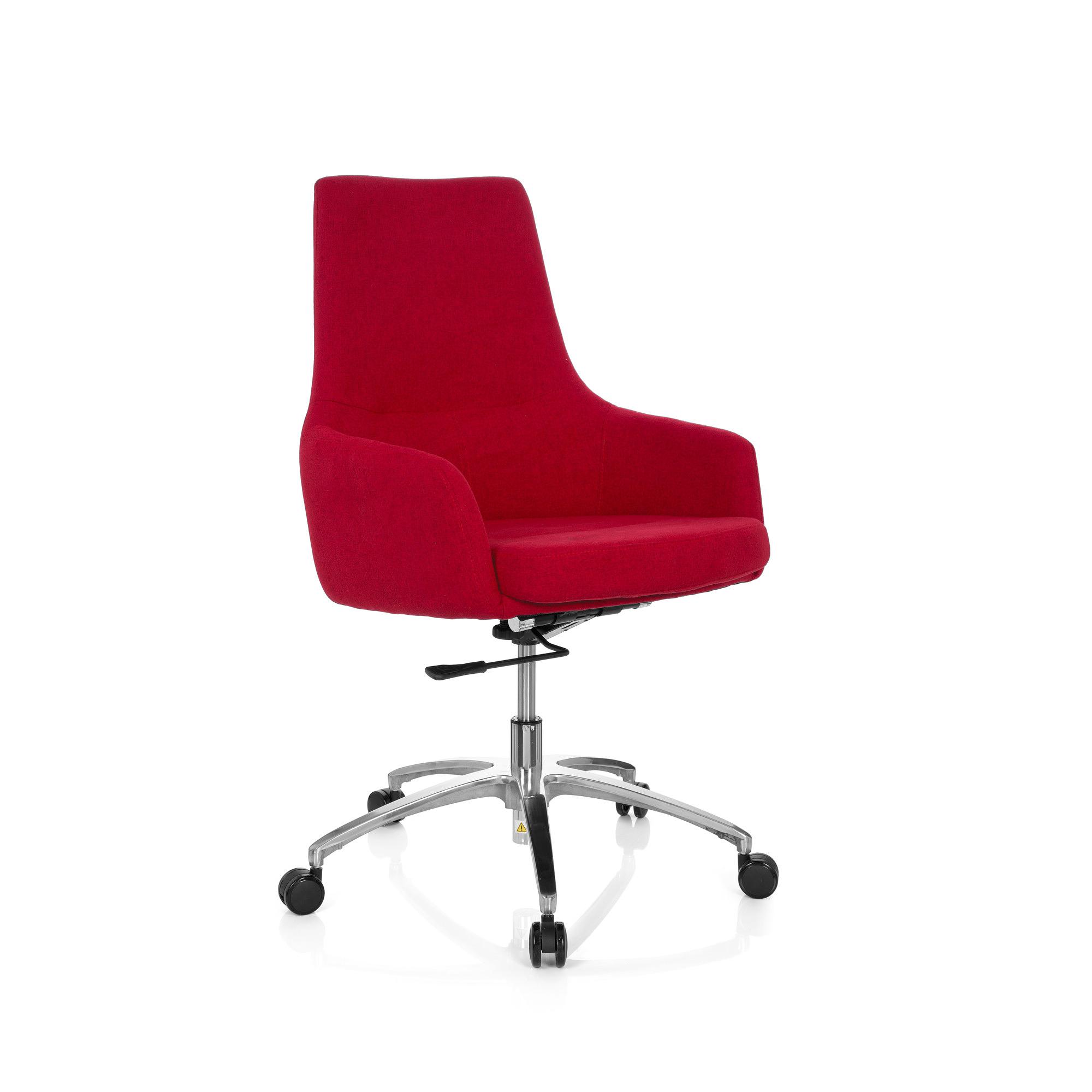 SHAKE 100 Swivel office chair with casters, fabric, red 6