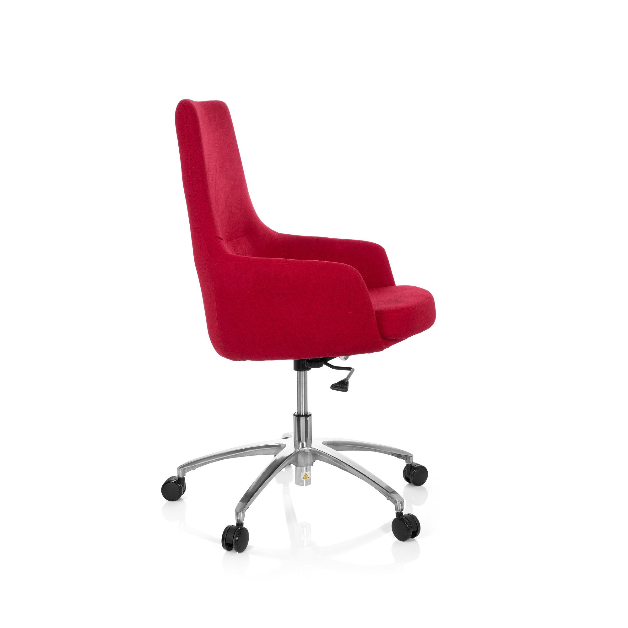 SHAKE 100 Swivel office chair with casters, fabric, red 7