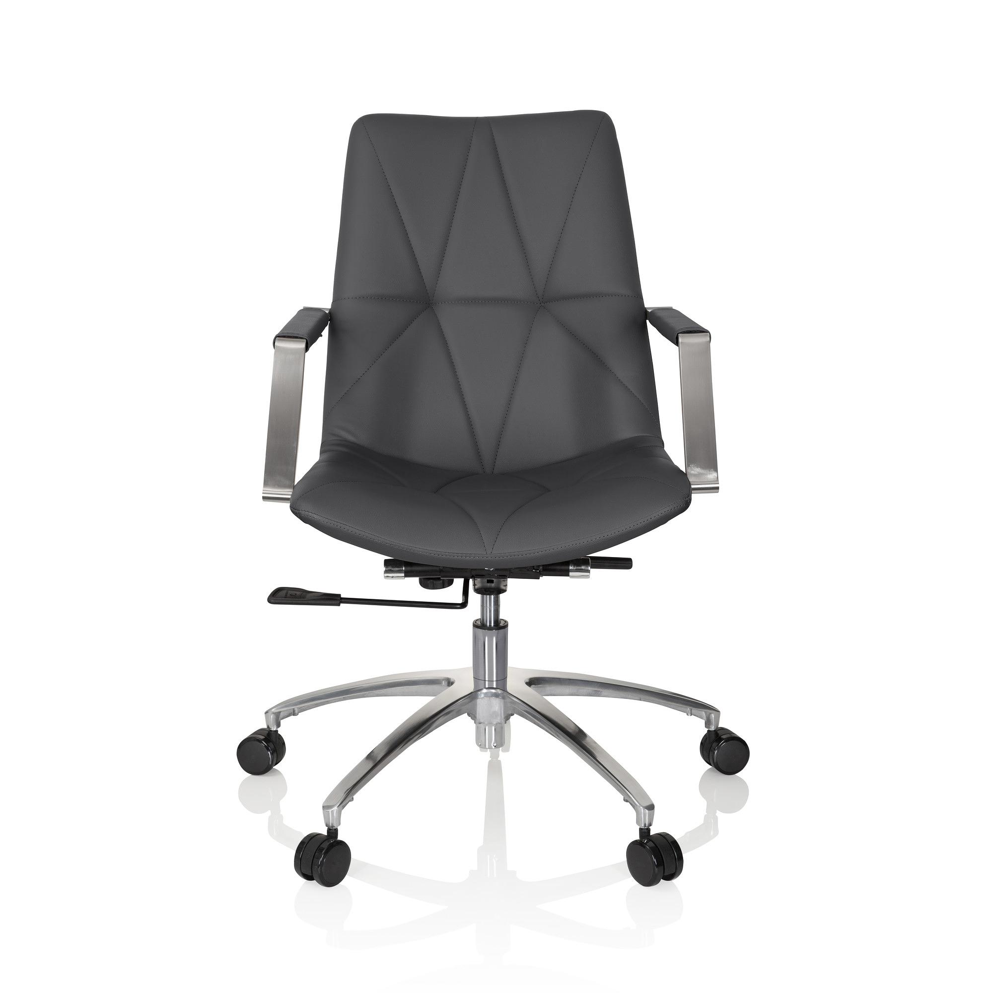 SARANTO II Office chair Swivel Faux leather Anthracite 0
