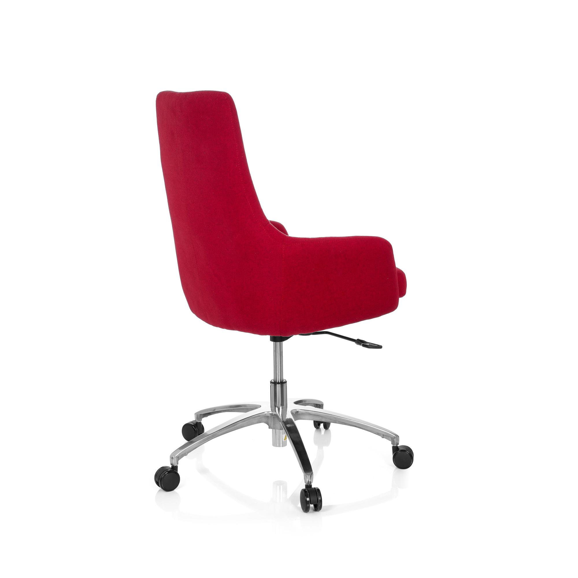 SHAKE 100 Swivel office chair with casters, fabric, red 8