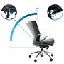 PROVIDER NET Swivel Office Chair with Casters Fabric Black 1