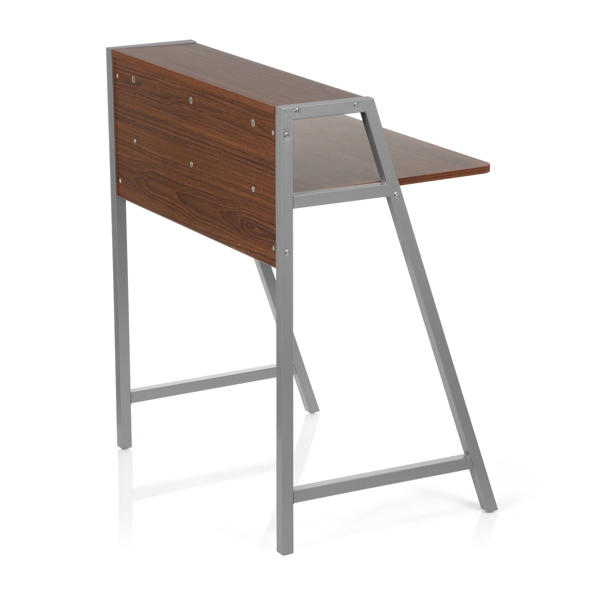 DUMONT Desk Wood Natural/Silver 7