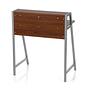 DUMONT Desk Wood Natural/Silver 8