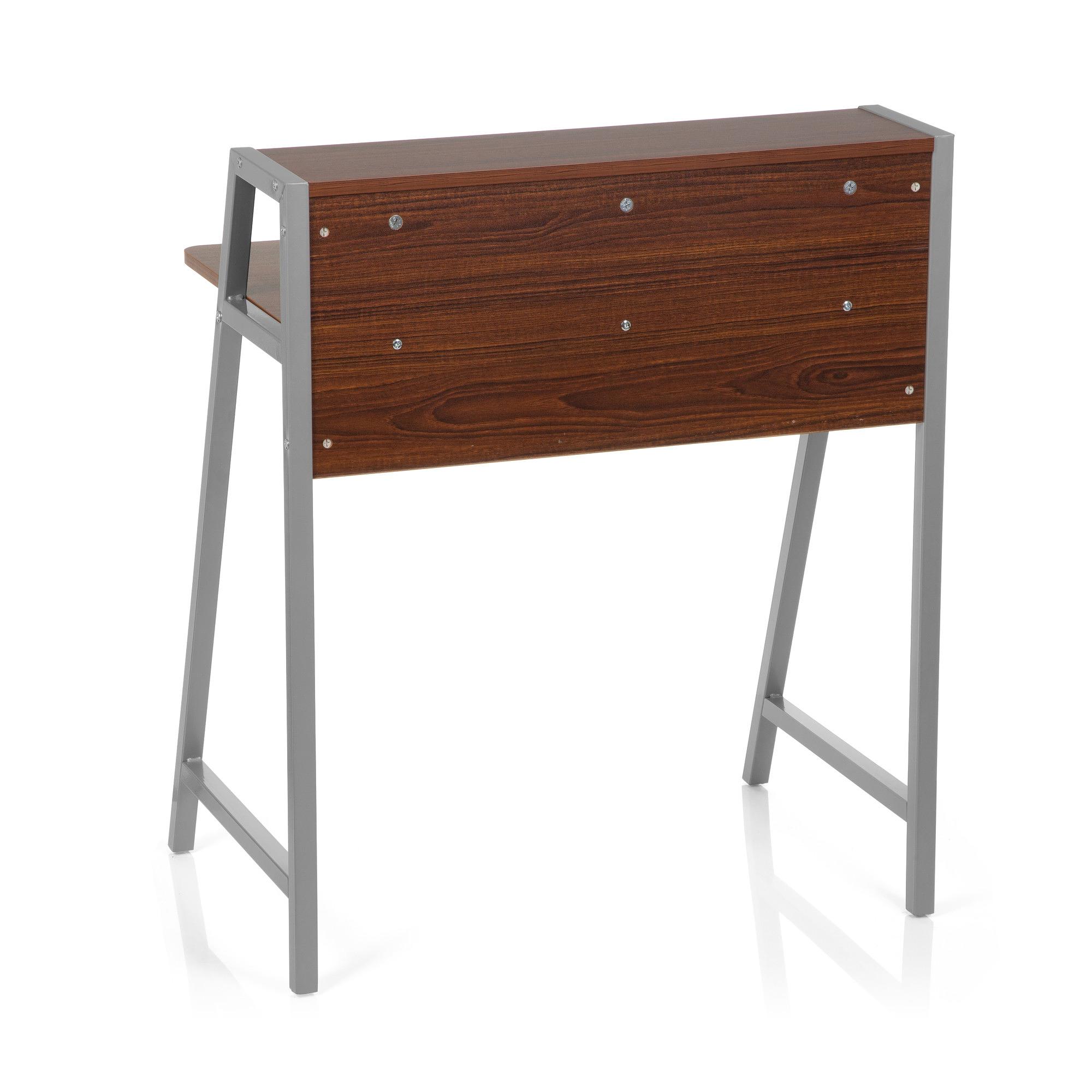DUMONT Desk Wood Natural/Silver 9