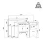 WORKSPACE H IV Desk with drawers Wood Walnut/White 4