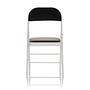 TUDELA W Folding chair Faux leather Black 0