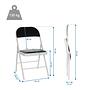 TUDELA W Folding chair Faux leather Black 4
