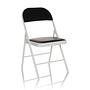TUDELA W Folding chair Faux leather Black 5