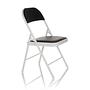 TUDELA W Folding chair Faux leather Black 6