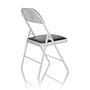 TUDELA W Folding chair Faux leather Black 8