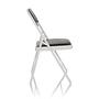 TUDELA W Folding chair Faux leather Black 7