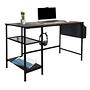 WORKSPACE H I  Desk + Shelf Wood Black 1