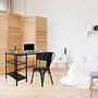 WORKSPACE H I  Desk + Shelf Wood Black 9