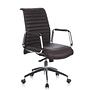 ASPERA 10 Swivel office chair with castors Leather Brown 5
