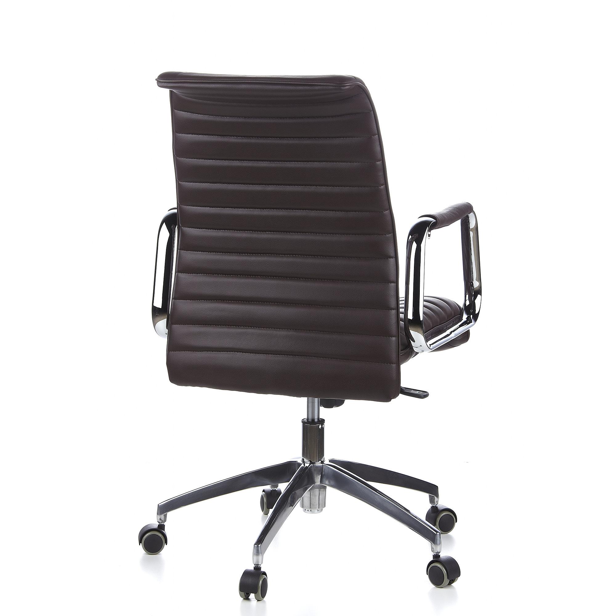 ASPERA 10 Swivel office chair with castors Leather Brown 8