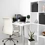 ASPERA 10 Office chair Swivel with castors Leather White 3