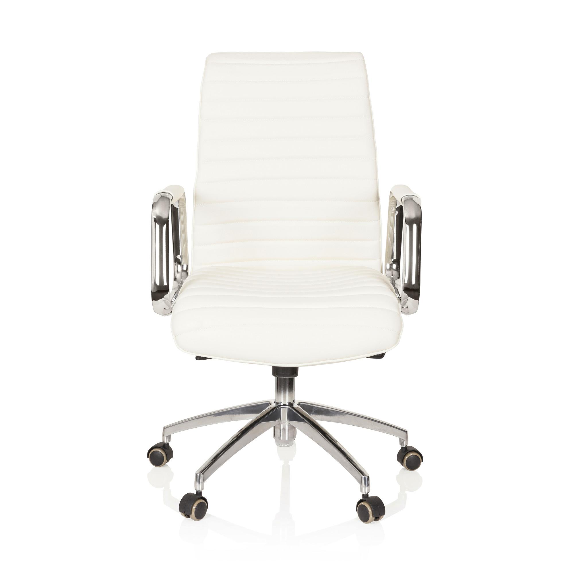 ASPERA 10 Office chair Swivel with castors Leather White 0