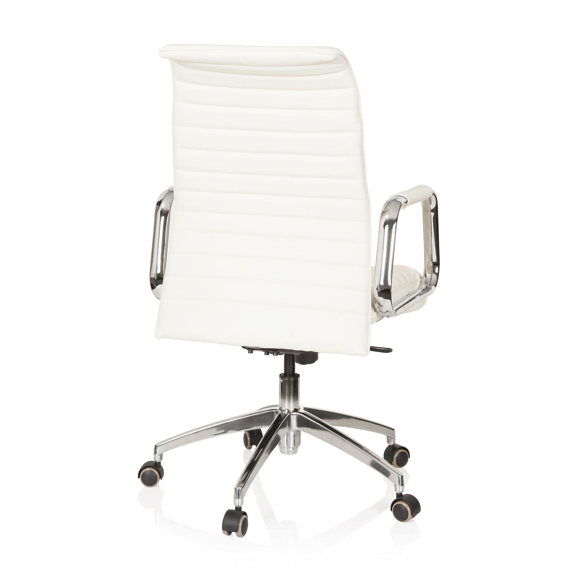ASPERA 10 Office chair Swivel with castors Leather White 8