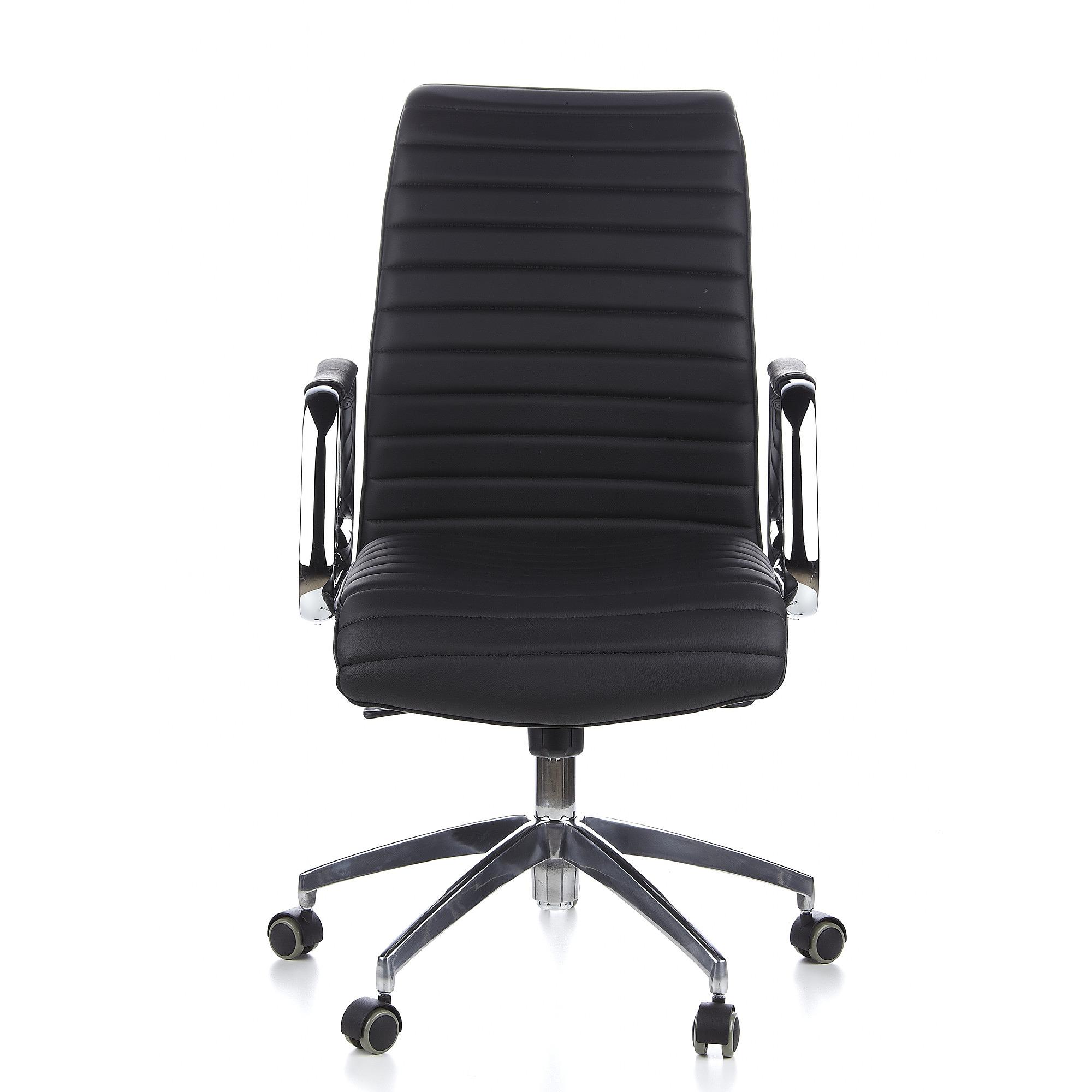 ASPERA 10 Swivel Office Chair with Casters Leather Black 0