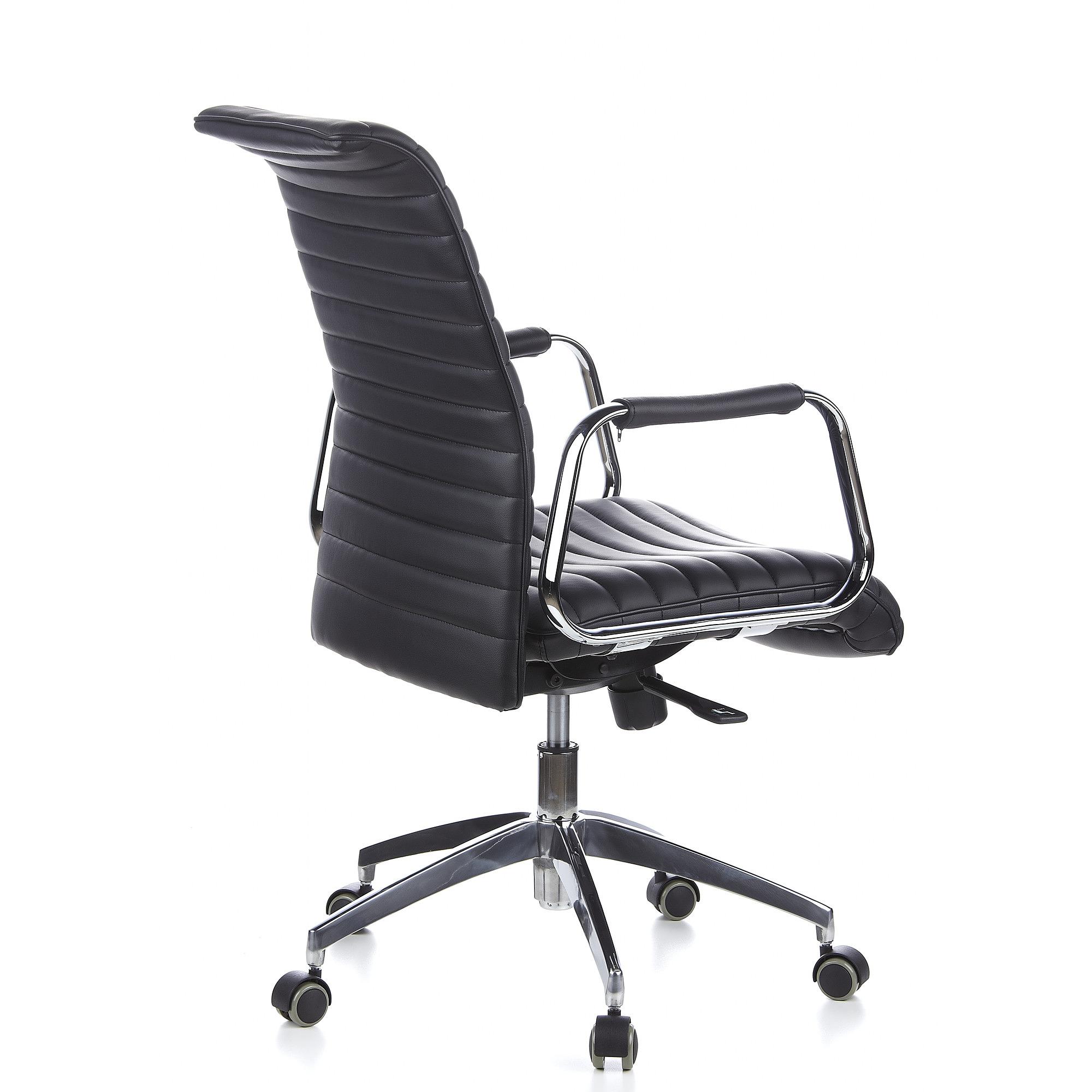 ASPERA 10 Swivel Office Chair with Casters Leather Black 7