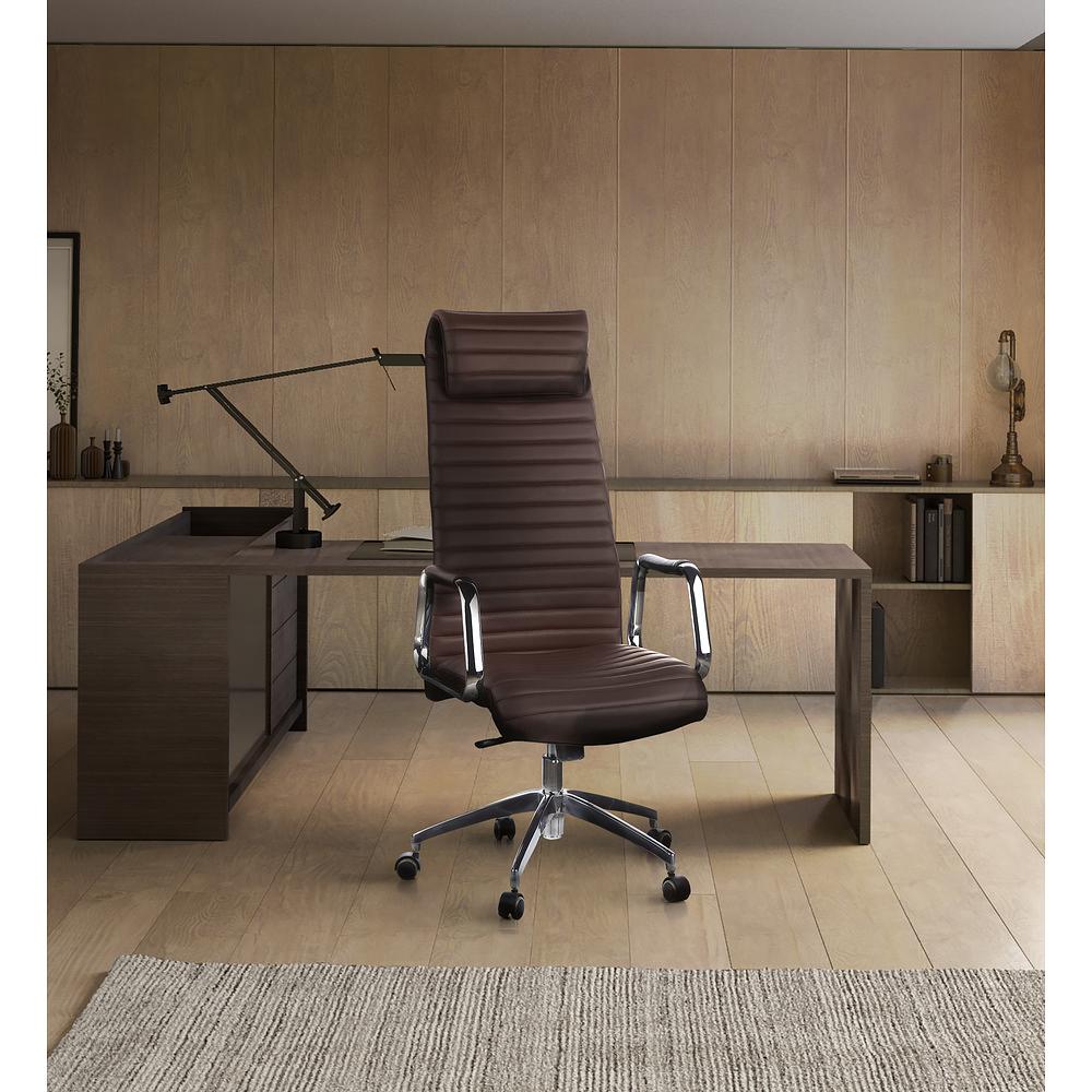 ASPERA 20 Office chair with castors Nappa leather Brown 3