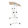 WORKSTATION I Desk with casters Wood White 5