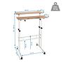 WORKSTATION I Desk with casters Wood White 4